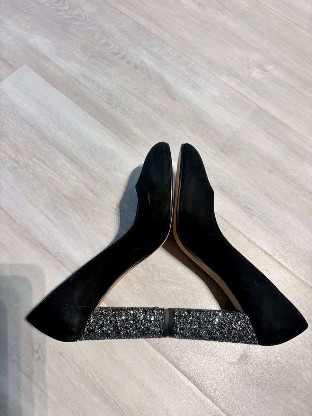 kate spade Black Suede Round-Toe Pumps